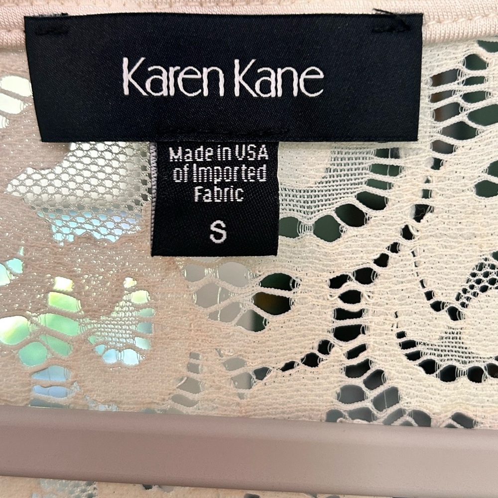 New Karen Kane Elegant Cream Lace Dress - Picture 6 of 7